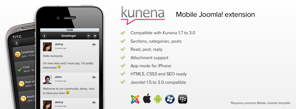 Kunena Mobile Joomla! extension