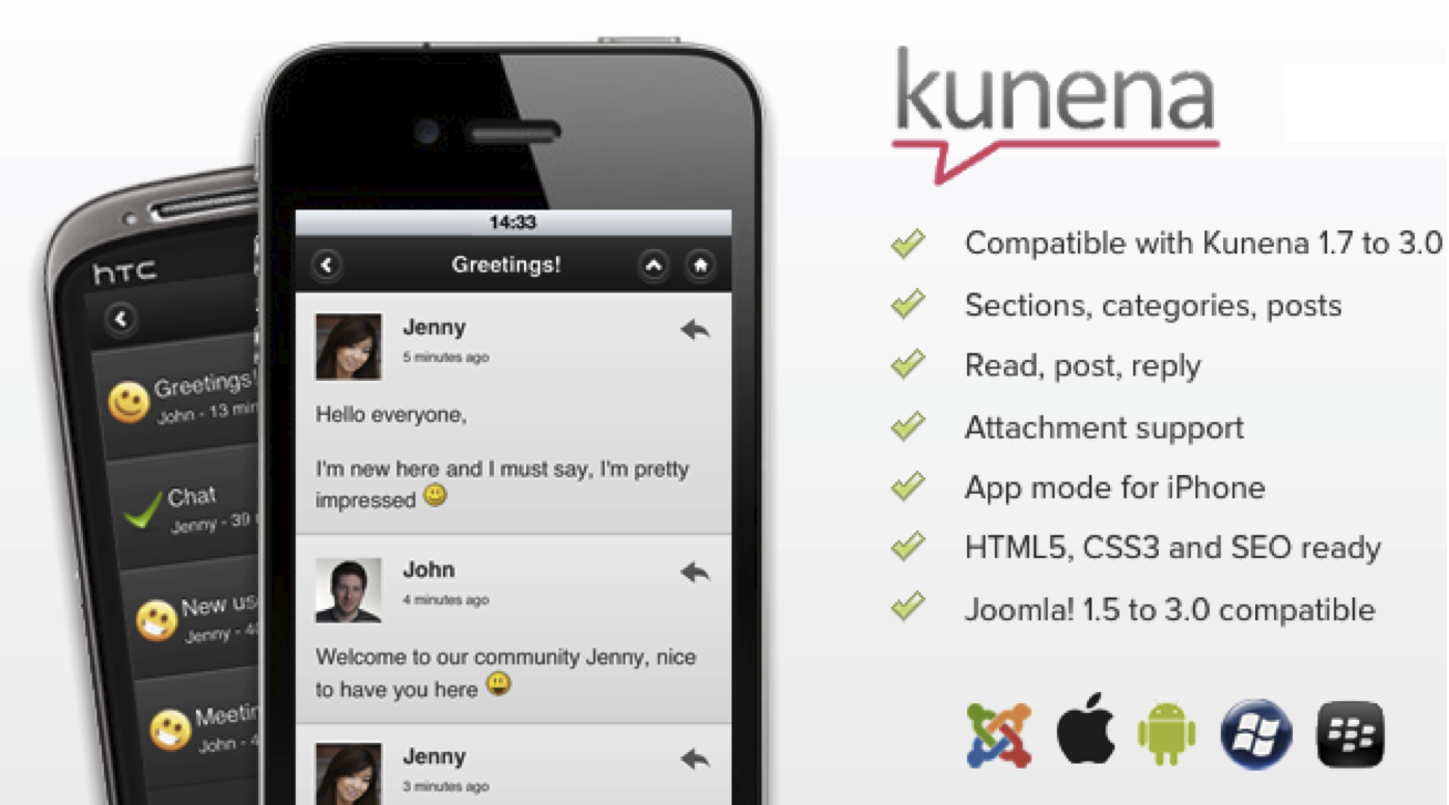 Kunena Mobile Joomla! Extension 3.0