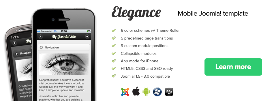 Elegance Mobile Joomla! template