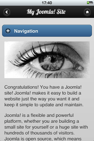 Mobile Joomla template